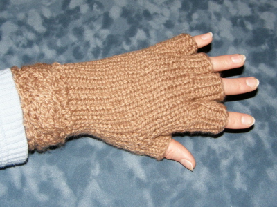 Half Fingered Cable Mitts!