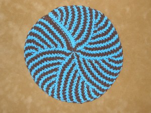 My completed Round Dishcloth by Isela