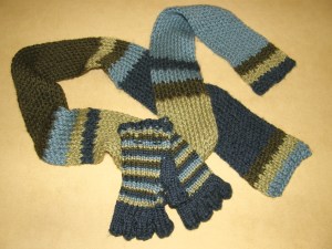 Scarfie to match my Half Fingered Gloves!